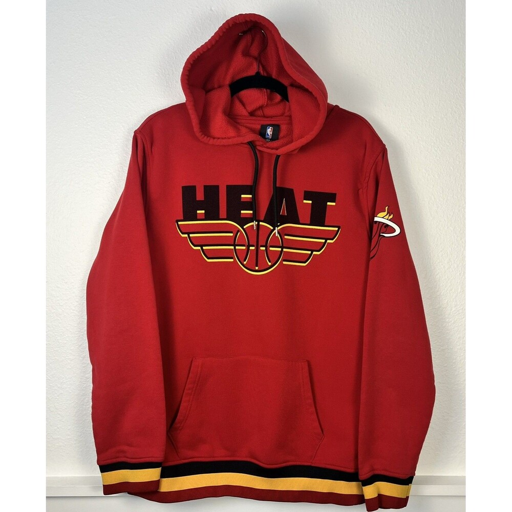 Miami Heat NBA Hoodie Men's Size Small Pullover Sweatshirt Basketball Logo